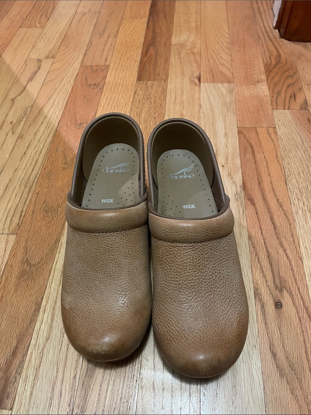 Dansko Brown Leather Slip-On Clogs
